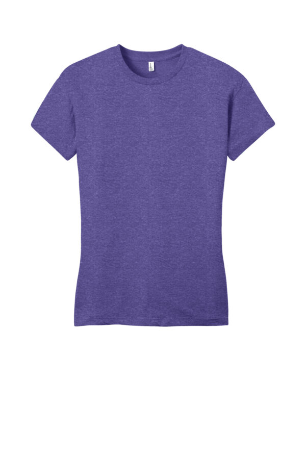 District woman fitted purple tee