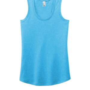 District woman racerback turquoise tank