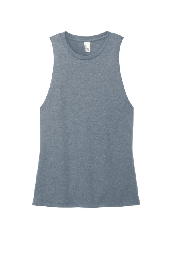 District woman muscle tank blue